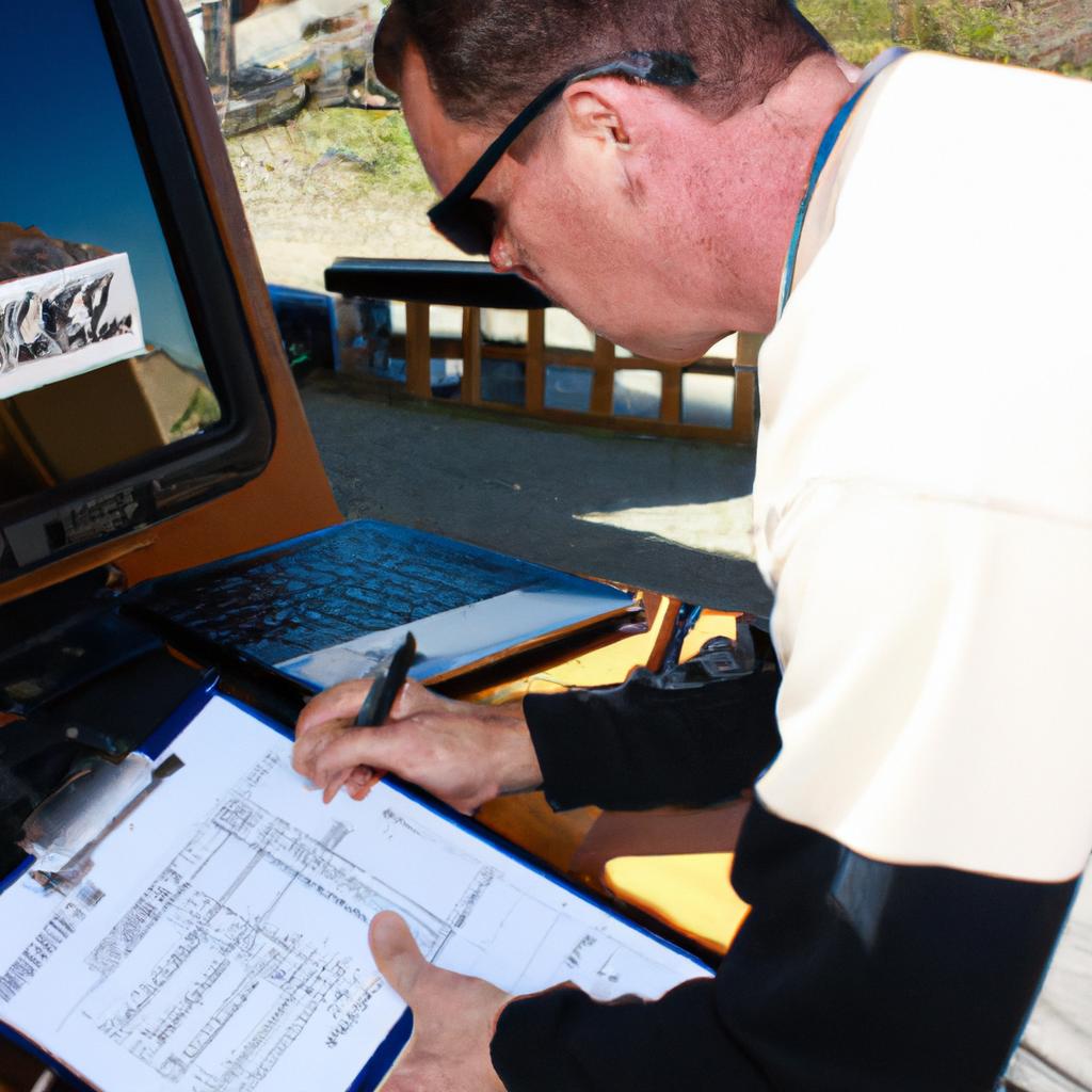Person managing RV park reservations