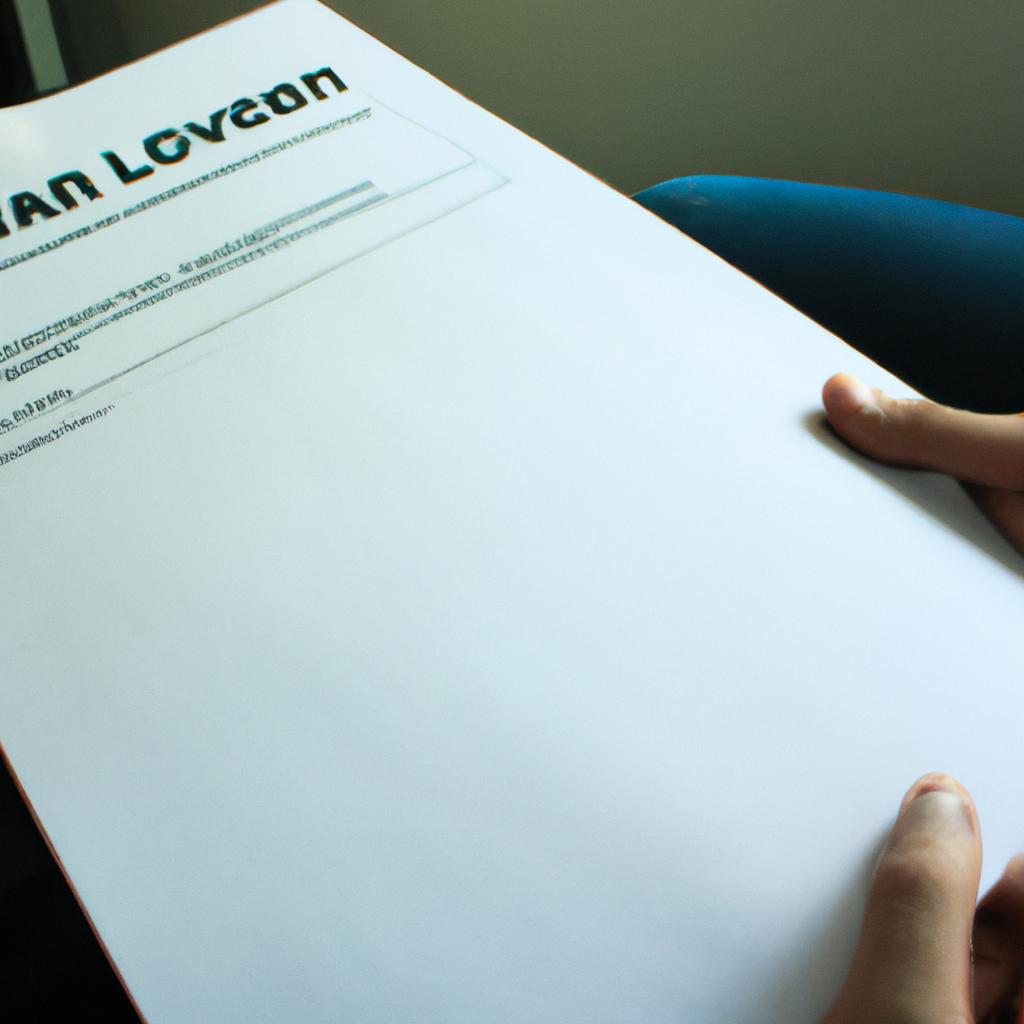 Person holding RV loan documents
